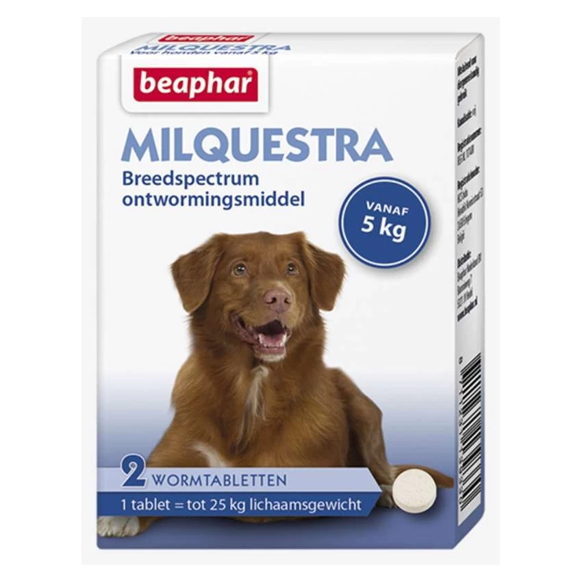 Beaphar Milquestra Vanaf 5 Kg (2 Tabletten)