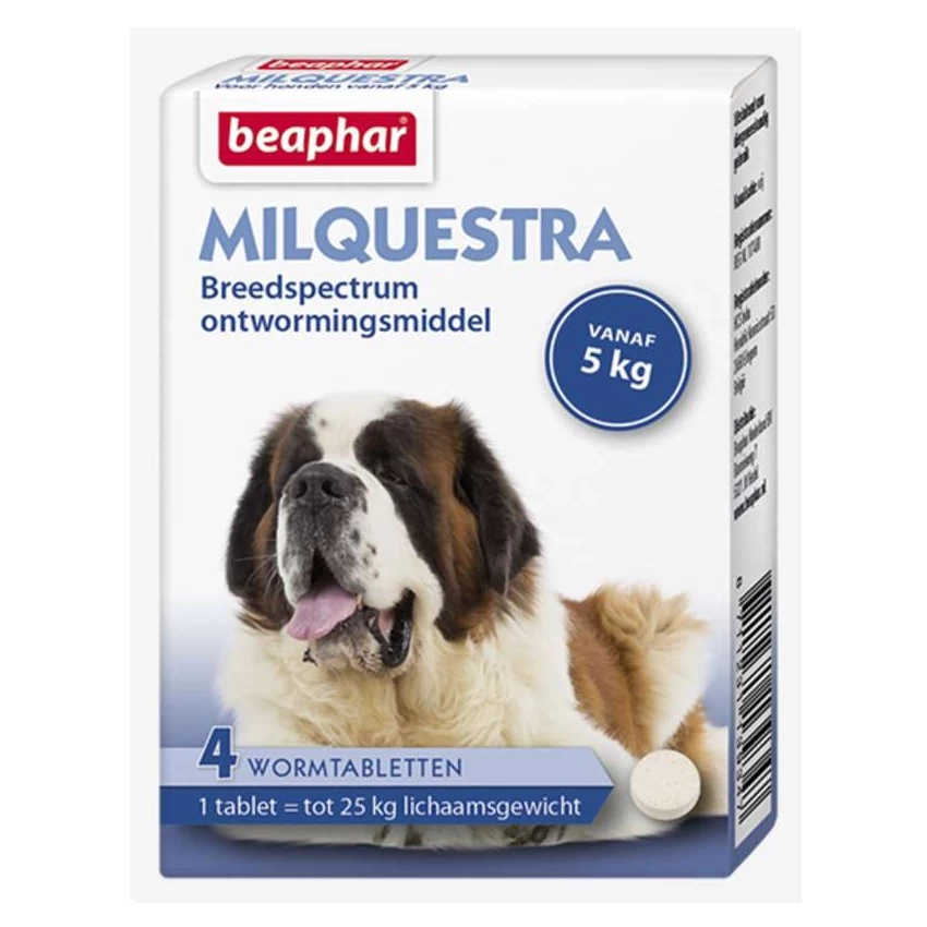 Beaphar Milquestra Vanaf 5 Kg (4 Tabletten)