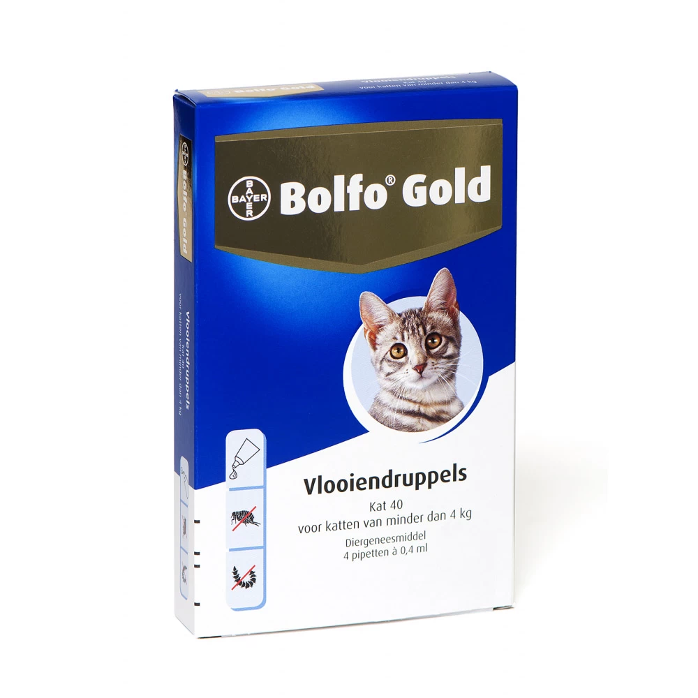 Bolfo Gold 40 (tot 4kg) 2 Pipetten